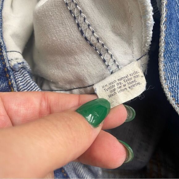 VTG Levi’s Rare Orange Tab High Rise Cut of shorts Size 24 100% cotton - Picture 9 of 9